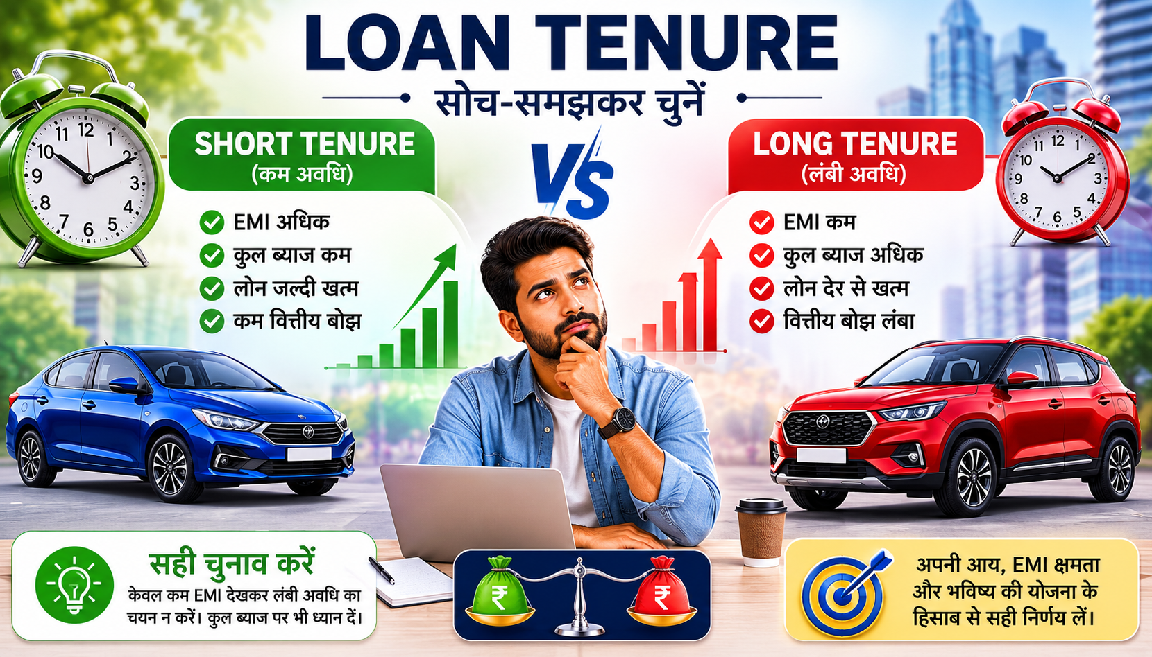 Car loan down payment benefits infographic