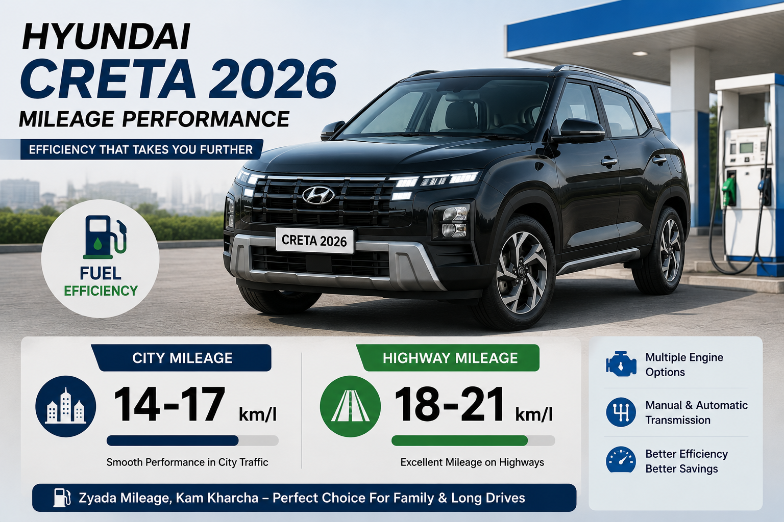 Hyundai Creta mileage 2026
