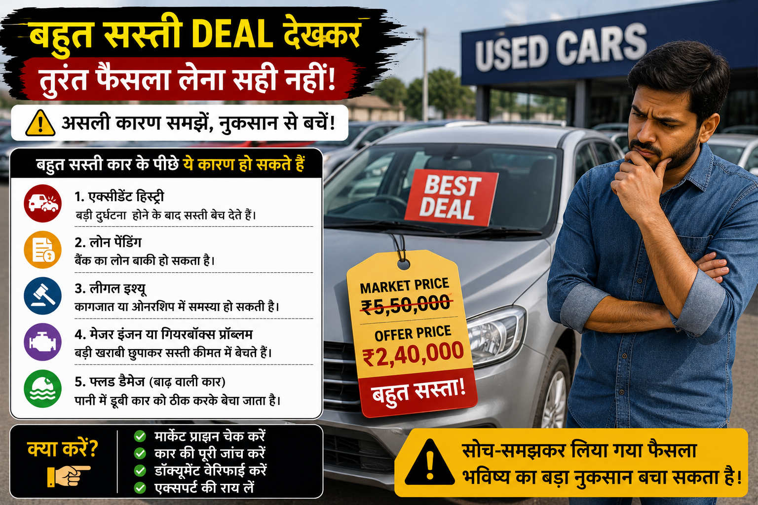 बहुत सस्ती used car deal