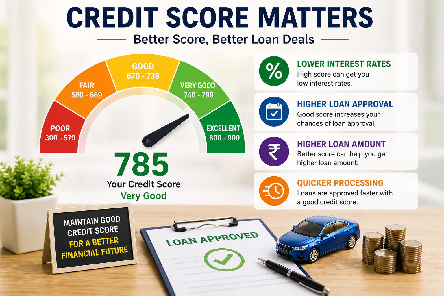 Good CIBIL score for car loan approval