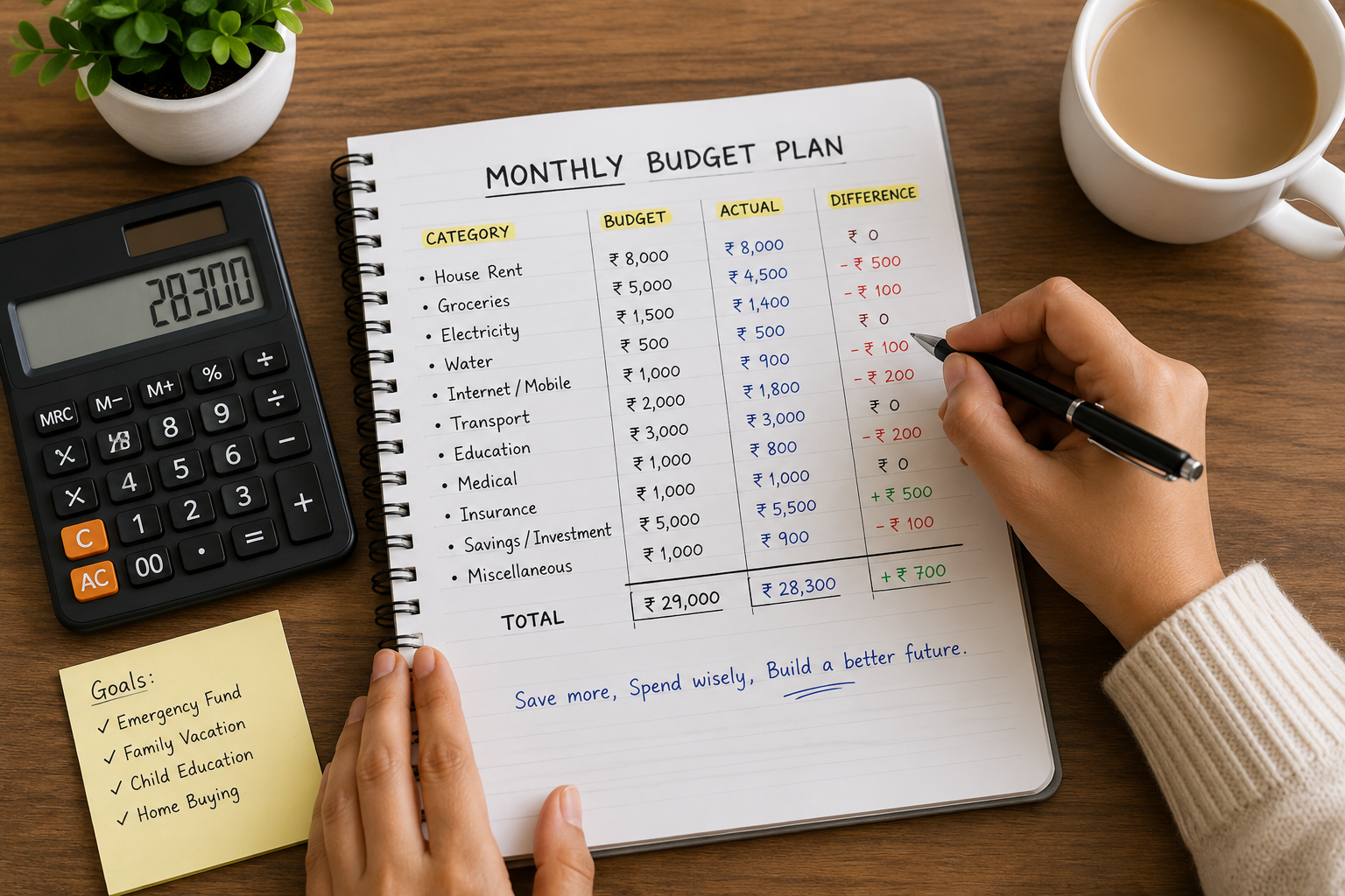 Monthly Budget Planning in Hindi