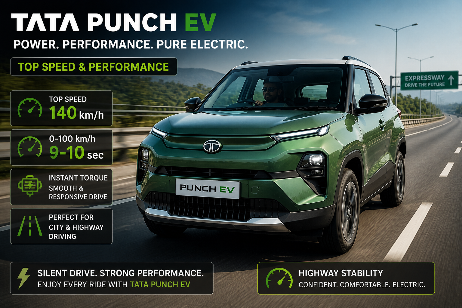 Tata Punch EV top speed performance