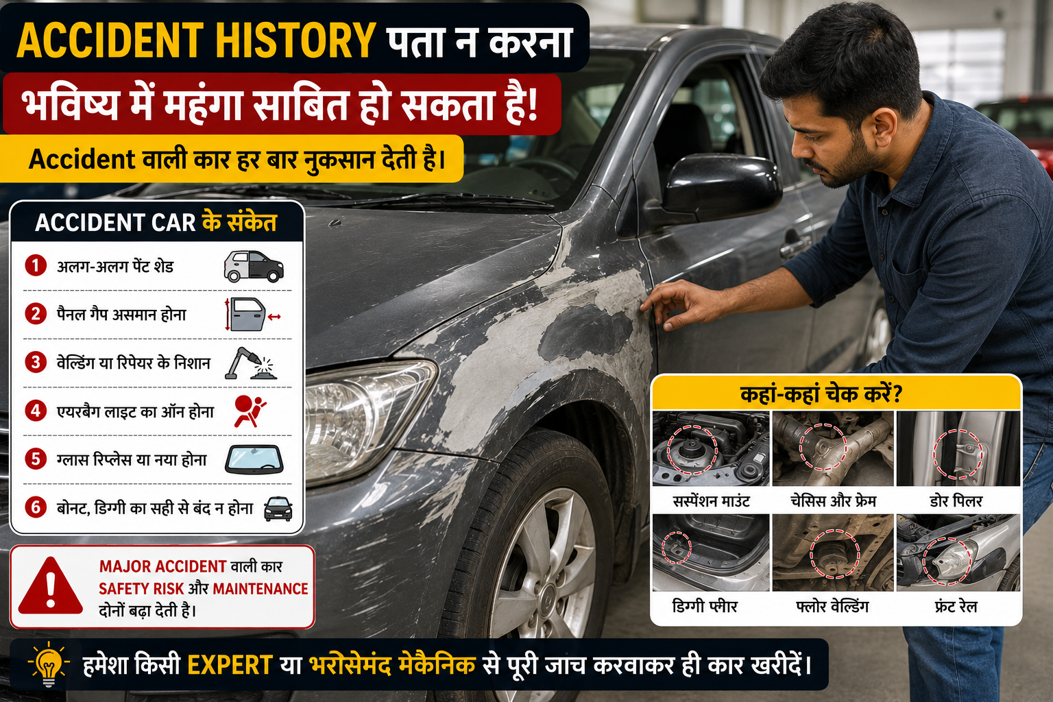 Accident वाली second hand car