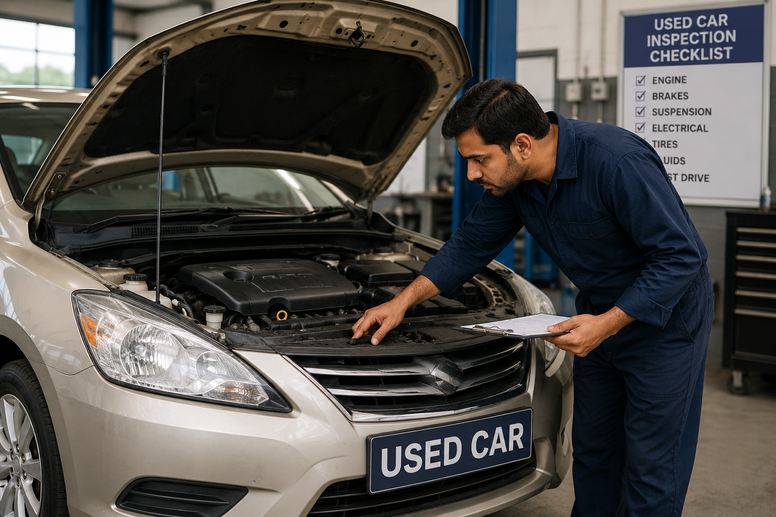 Used car inspection before purchase
