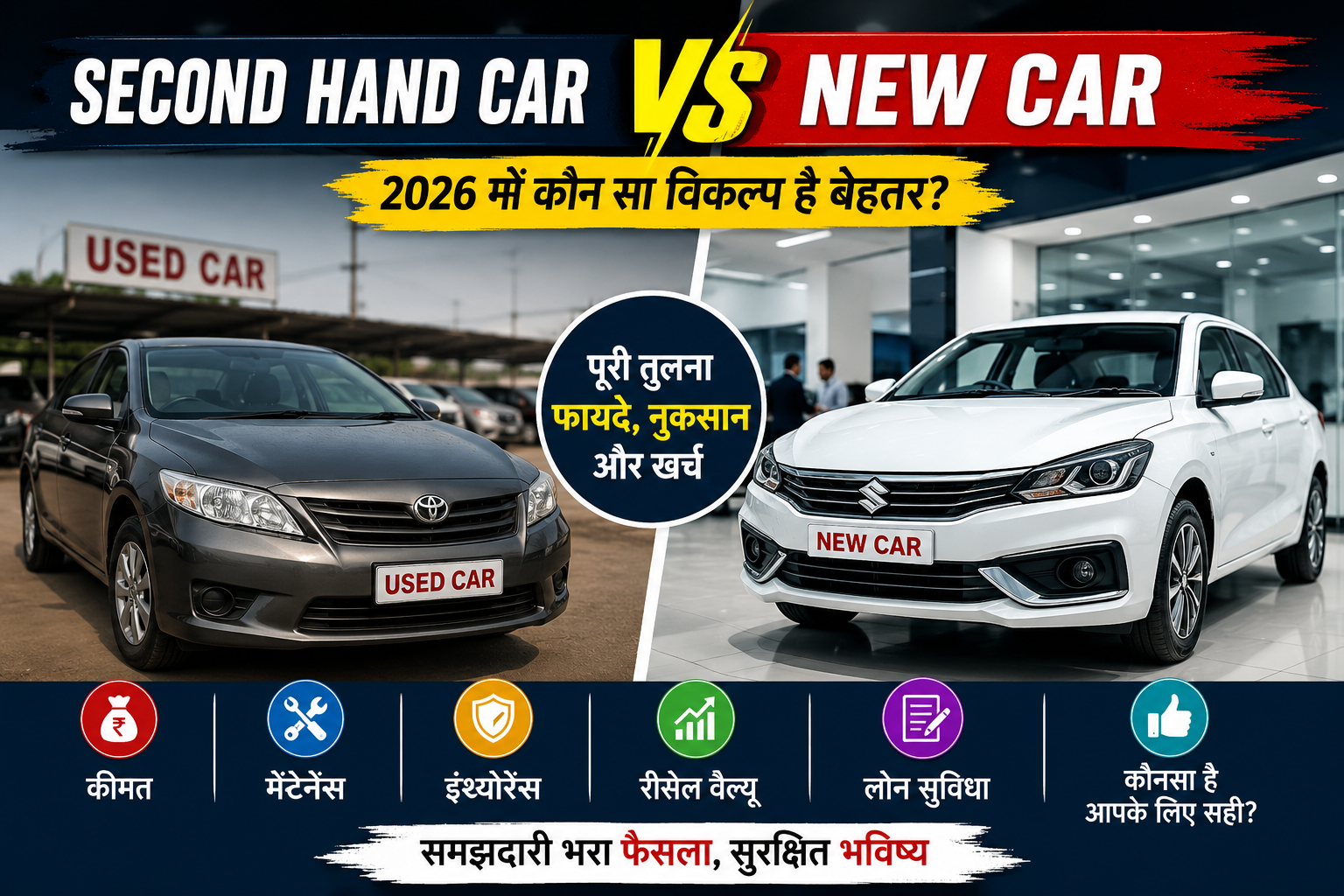 Second Hand Car Ya New Car? 2026 Mein Kaunsa Option Behtar Hai? – Complete Buying Guide